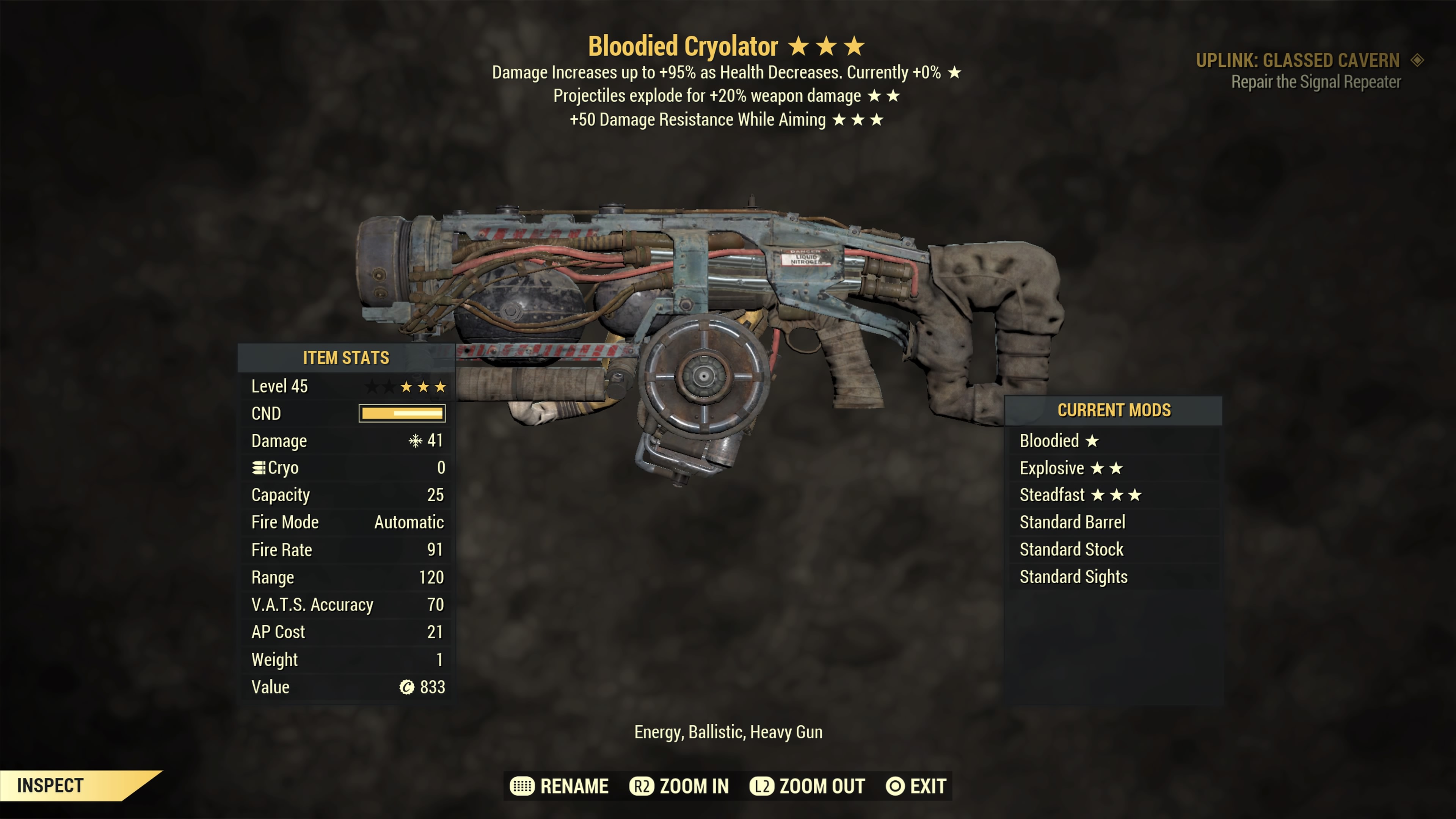 Bloodied【Explosive + Steadfast】Cryolator